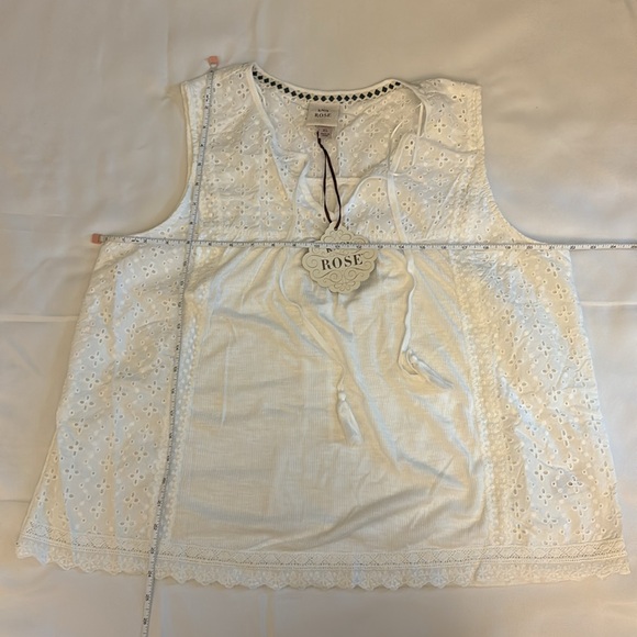Knox Rose Tank Top White Women Size XL - Picture 4 of 5